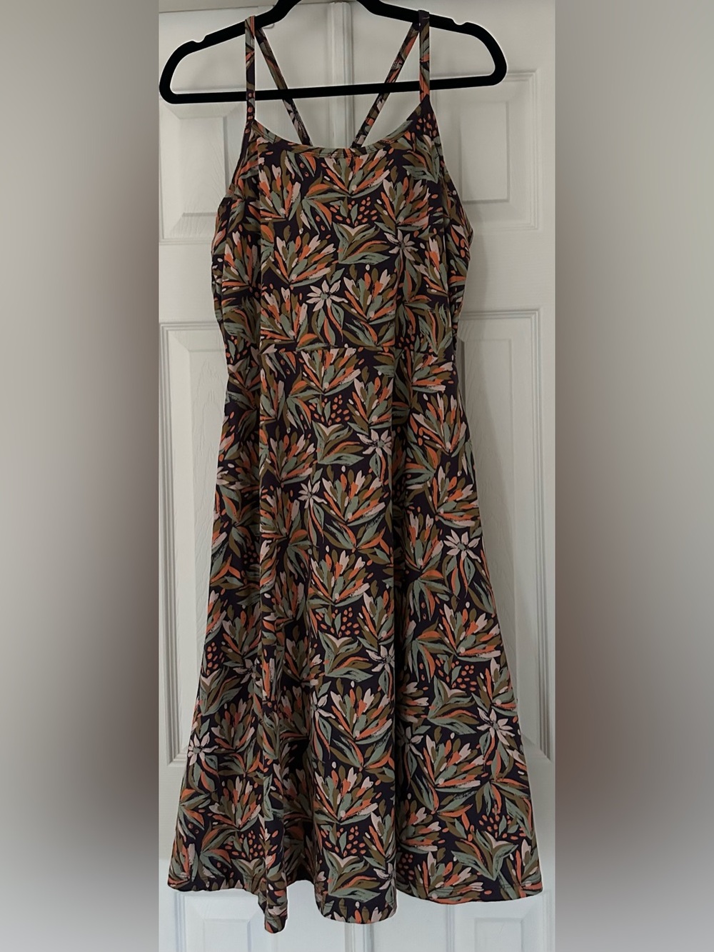 Pact Organic Cotton Fit & Flare Midi Dress Floral size XL